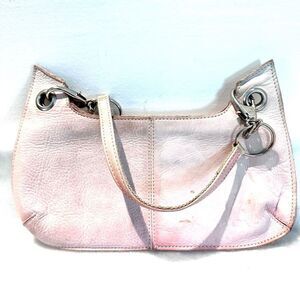 Vintage Prada Mini Leather Pale Pink Shoulder Bag Purse Small